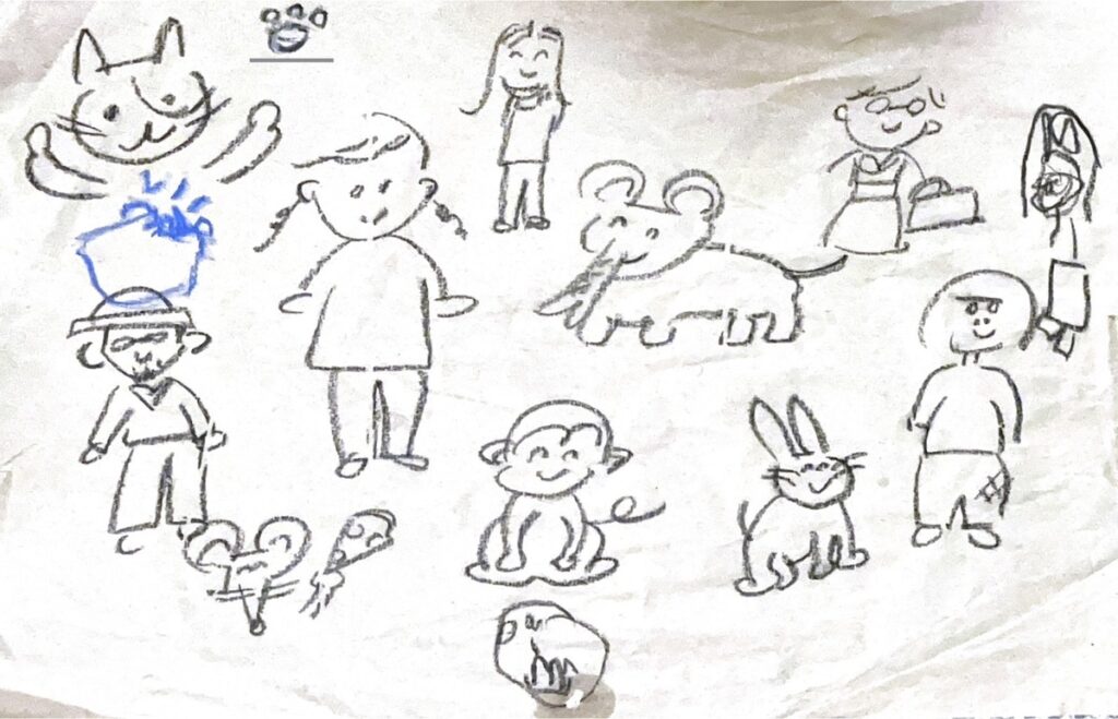 お子さんとのお絵かき